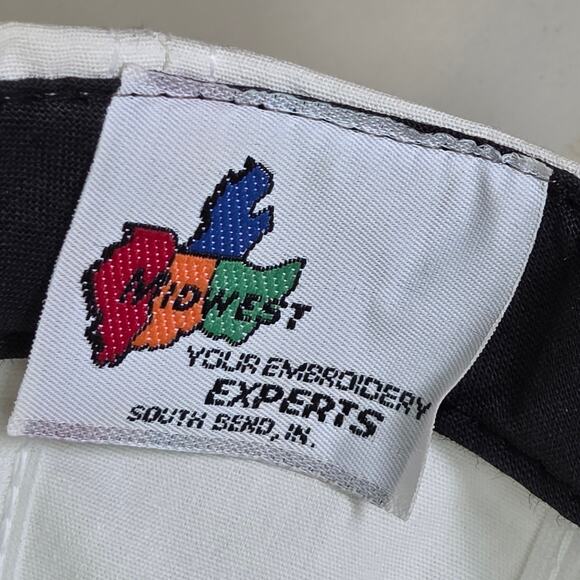 Vintage 90s Hoosier Racing Tire Snapback Hat White Purple Logo USA Made - Picture 7 of 10